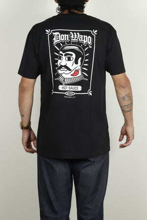Mens OG Don Wapo Back Logo Tee Black
