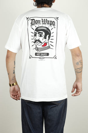Mens OG Don Wapo Back Logo Tee White